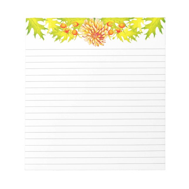 Autumn's Arrival on a Medium Sized Notepad (Front)