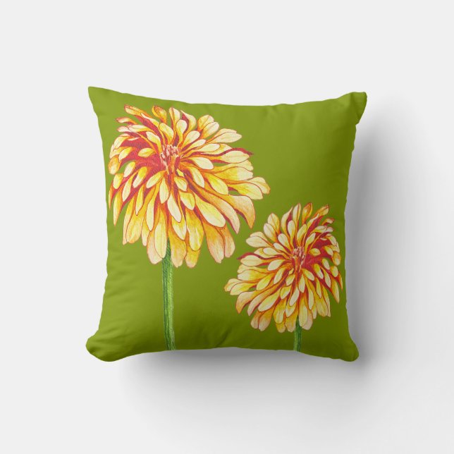 Autumn's Arrival on a Square Pillow (D) (Front)