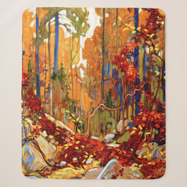 Autumn's Garland, famous painting, Sherpa Blanket (Front)