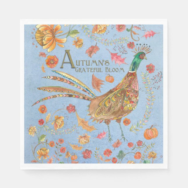 Autumn's Grateful Bloom Napkin (Front)