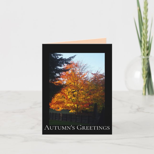 "Autumn's Greetings" Card (Front)