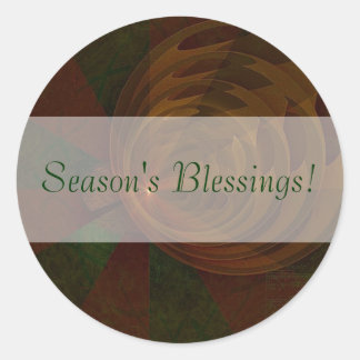 Autumn's Song Abstract Art Classic Round Sticker