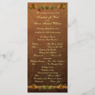 Autumn's Song Wedding Program