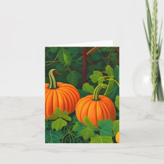 Autumn's Warm Embrace: Pumpkin and Ivy Card