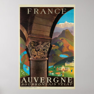 Auvergne, France, Poster Voyage