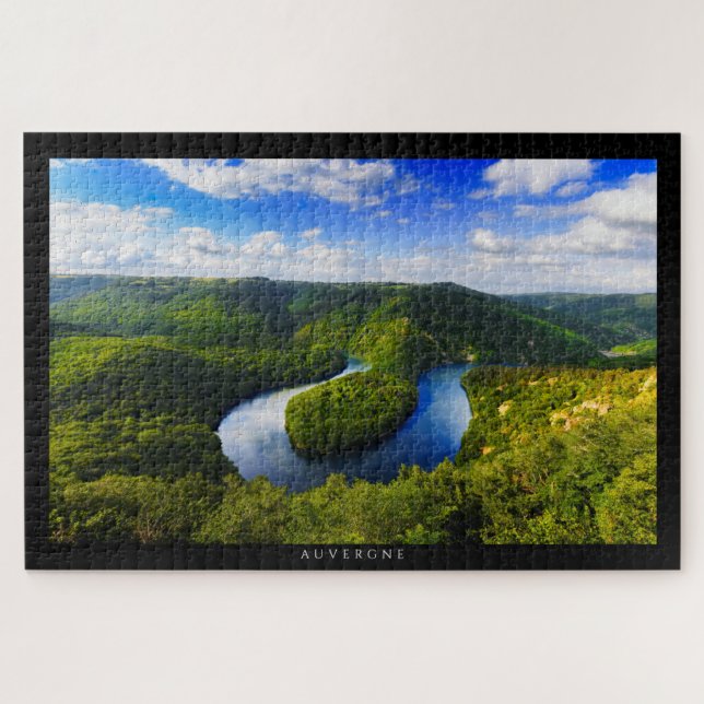 AUVERGNE - Méandre de Queuille Jigsaw Puzzle (Horizontal)