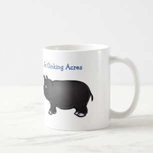 Aux acres d'Oinking, mini tasse noire de porc