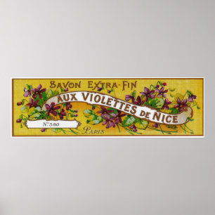 Aux Violettes De Nice Soap LabelParis, France Poster