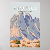 Auyuittuq National Park Canada Travel Vintage 