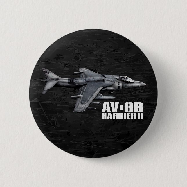 AV-8B Harrier II 2 Inch Round Button (Front)