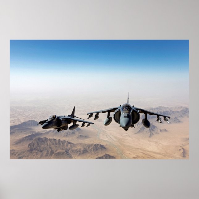 AV-8B Harrier II Aircraft Poster (Front)
