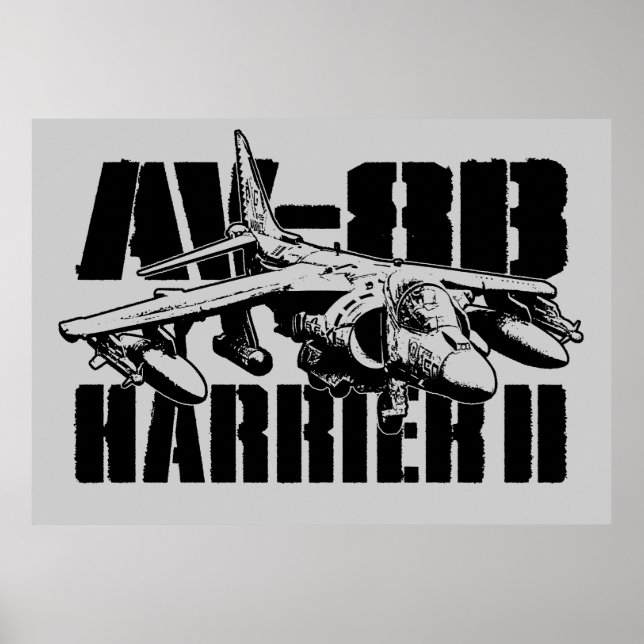 AV-8B Harrier II Print (Front)