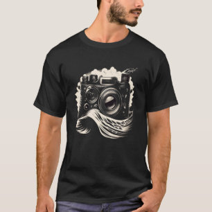 AV Technician Sound Waves Camera Audio Visual Tech T-Shirt