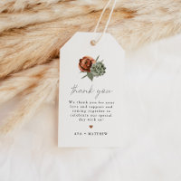 AVA Boho Terracotta Floral Succulent Thank You