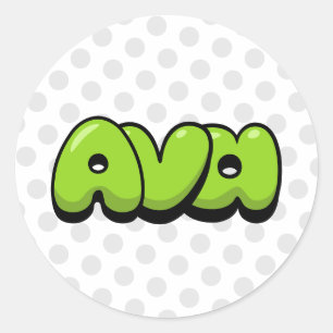 Ava Classic Round Sticker