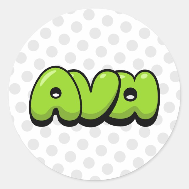 Ava Classic Round Sticker (Front)