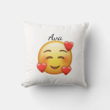 Ava Coussin décoratif personnalisé Heart–Emoji