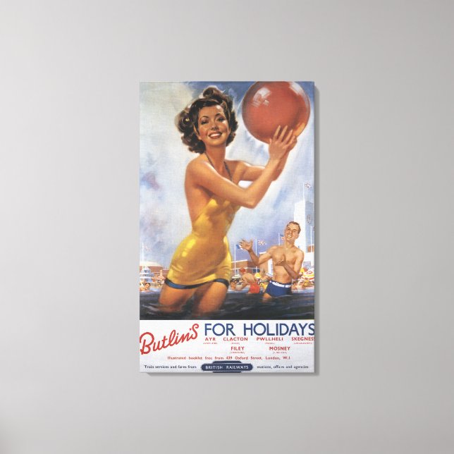 Ava Gardner Look-a-like Butlin's Camps Canvas Print (Front)