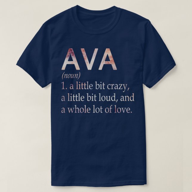 Ava Girl Name Definition T-Shirt (Design Front)