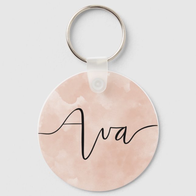 Ava Hand Lettered Name Keychain (Front)