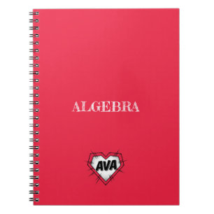 Ava Heart Pink Notebook