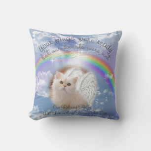 AVA - Heavenly Sky With Rainbow  Pet Memorial Throw Pillow
