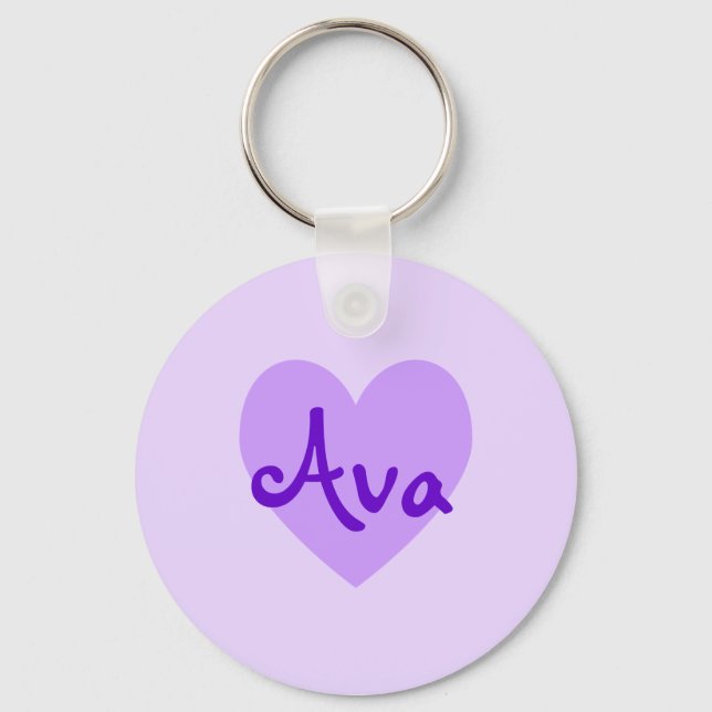 Ava in Purple Keychain (Front)