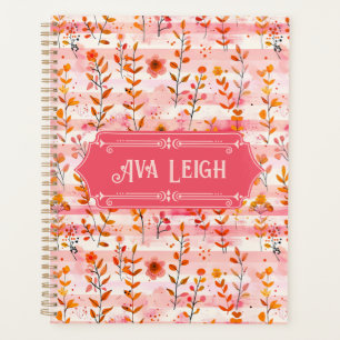 Ava Leigh rose et orange aquarelle Floral