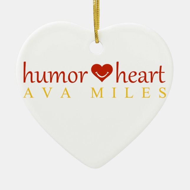Ava Miles "Humour Heart" Ornament (Front)