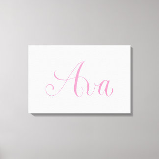 Ava - Modern Calligraphy Name Design Canvas Print