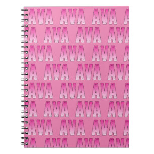 Ava pink name notebook
