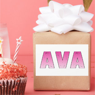 Ava pink name sticker