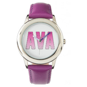 Ava pink name watch