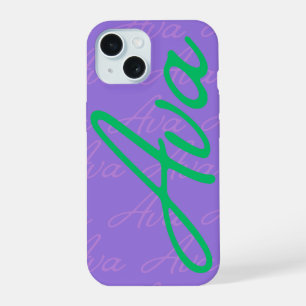 Ava Repeating Name Pattern iPhone 15 Case