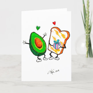 Avacado and Toast Birthday Card