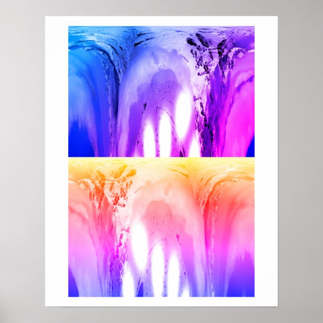 Avalanche at sunset art poster (Front)