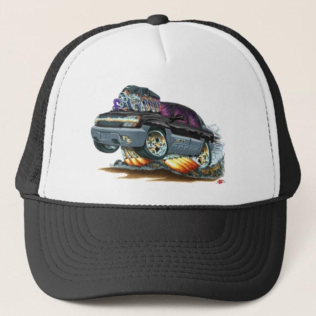 Avalanche Black Truck Trucker Hat (Front)