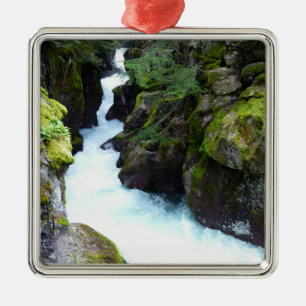 Avalanche Gorge I at Glacier National Park Metal Ornament