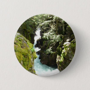 Avalanche Gorge II at Glacier National Park 2 Inch Round Button