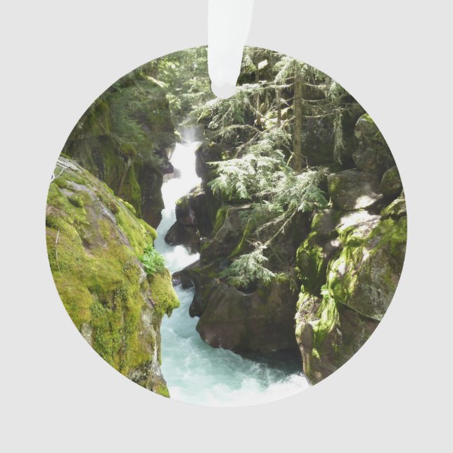 Avalanche Gorge II at Glacier National Park Ornament (Front)
