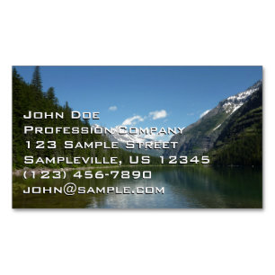 Avalanche Lake I in Glacier National Park Magnetic Business Card