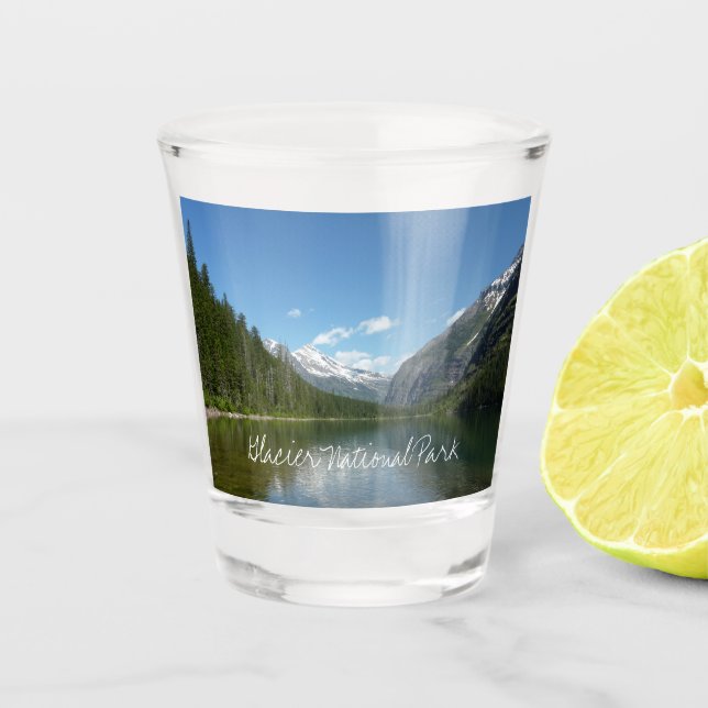Avalanche Lake I in Glacier National Park Shot Glass (Front)