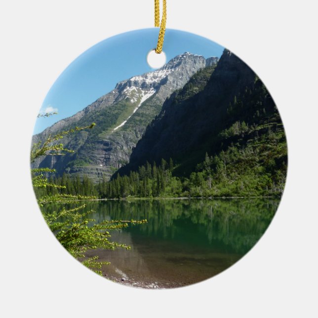 Avalanche Lake II in Glacier National Park Ceramic Ornament (Front)