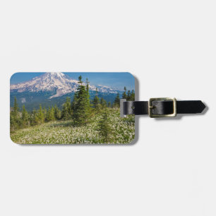 Avalanche lilies and Mount Rainier Luggage Tag