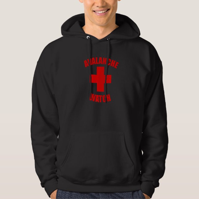Avalanche Watch Red Font  Hoodie (Front)