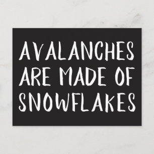 Avalanches are Made of Snowflakes, Left Message Postcard