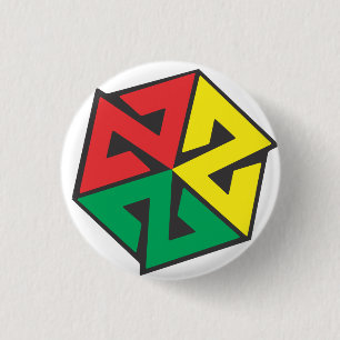 AVALON7 Inspiracon Rasta 1 Inch Round Button