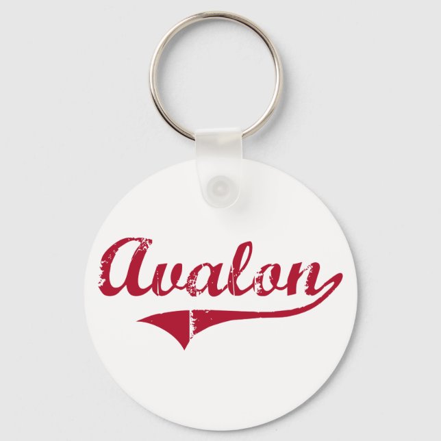 Avalon New Jersey Classic Design Keychain (Front)