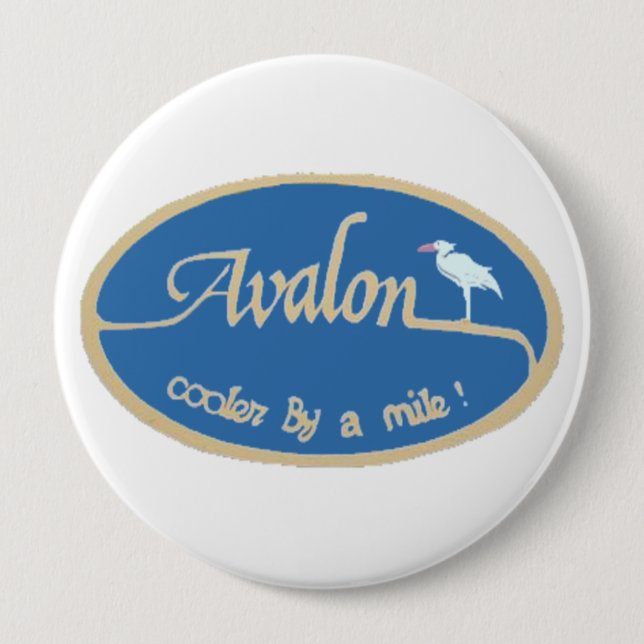 Avalon NJ 4 Inch Round Button (Front)