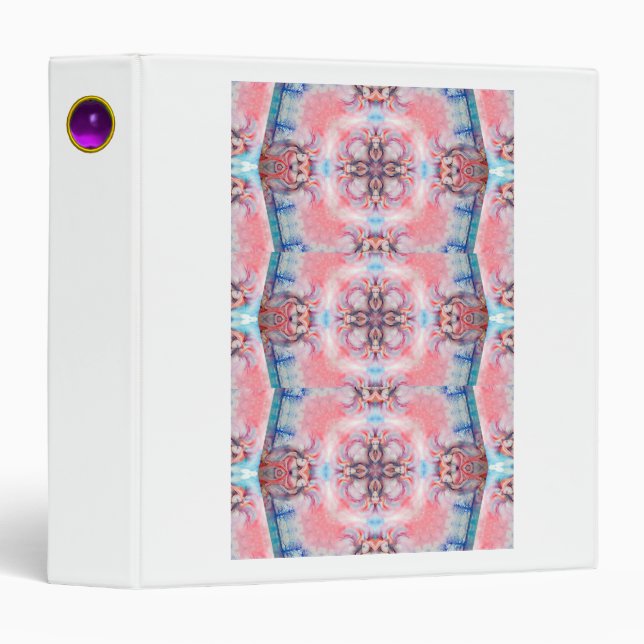 AVALON Pink Blue Abstract Fantasy Binder (Front/Spine)